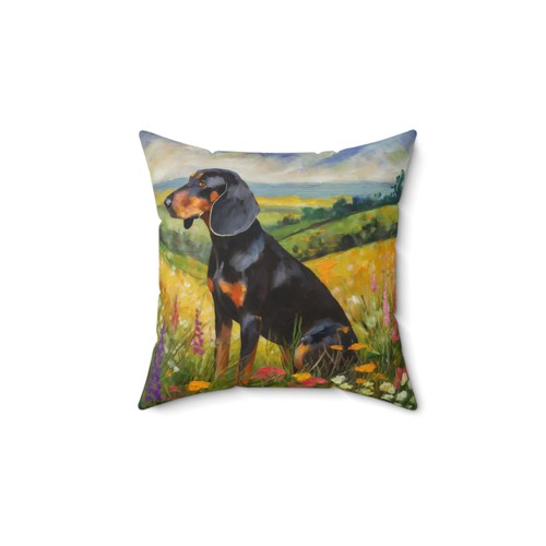 Black tan coonhound - black, spun