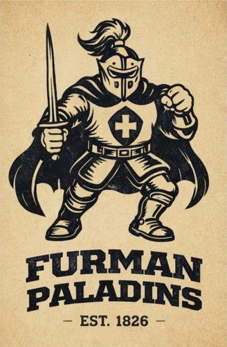 Furman paladins knight mascot - furman,