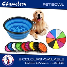 Dog Collapsible Bowl Slow Food Feeder  Pet Cat - Available in 2 Sizes -1024 sold