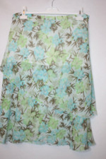 SIZE 18 GERRY WEBER GREEN PATTERNED LAYERED SKIRT    5814