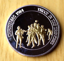 First World War WW1 Centenary Christmas 1914 Truce In The Trenches Medal Coin