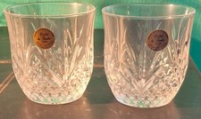 Pair of Cristal De Flandre 24% Lead Crystal Whisky Glasses REDUCED