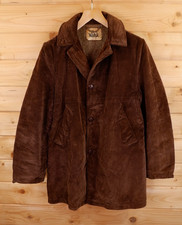 Vintage Woolrich Cord Wool Blanket Chore Barn Work Jacket Coat M 40 Brown