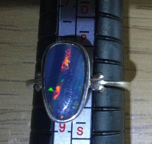 Australian boulder opal ring - australian,