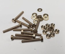 10ba x 1/2" Hexagon head brass pack of 10 nuts, washers and bolts