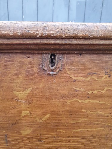 Antique pine coffer - pine, chest