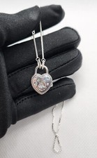 New Necklace Heart Disney Signature Silver 925 Charm Pendant Best Gift Free Box