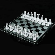 Glass Chess Board Game Set