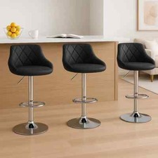 3X Bar Stools PU Leather