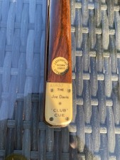 VINTAGE Joe Davies 'CLUB CUE' 1 piece  snooker cue /case 10 mm tip 17oz 57.5inch