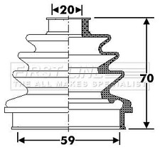 FIRST LINE Front Outer CV Boot