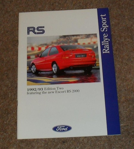 Ford brochure 1992 - ford, rs