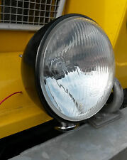 Classic Vintage Van Car Lorry Tractor Black Headlight 7 Headlamp Rim & Loom S700