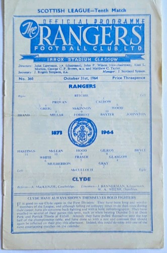 1964 rangers clyde scottish - 1964.,