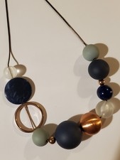 Blue And Copper Chunky Beads