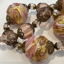 Vintage Murano Swirling Pink