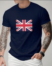 UNION JACK TEE SHIRT ☆ 3 Sizes XL, 2XL, 3XL ☆NAVY BLUE☆BLACK☆
