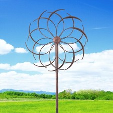 2M Metal Windmill Garden Art