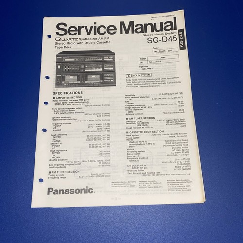 Panasonic service manual - service,