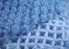 hand made Blue and white  pom