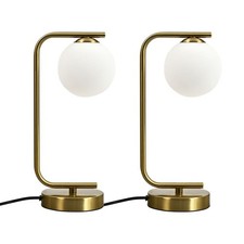 Set of 2 Modern Satin Brass