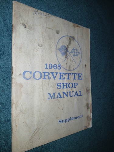 1965 corvette shop manual - shop,