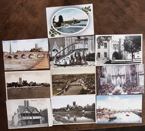 Worcester postcards all in - 10,