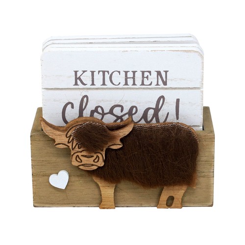 Wooden coasters and - coasters, set