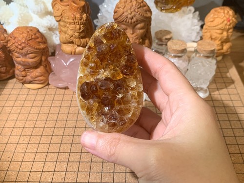 Natural citrine geode - natural, quartz