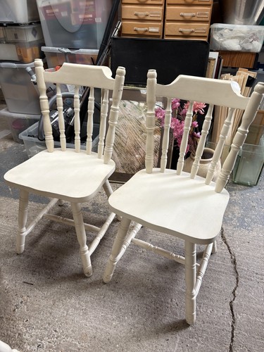 Painted pine dining chair - dining,