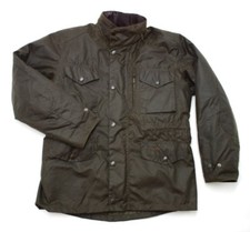 BARBOUR SAPPER WAXED JACKET IN OLIVE
