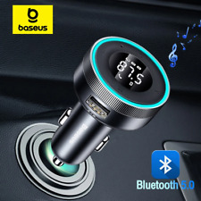 Baseus FM Transmitter Bluetooth 5.0 USB Fast Charger AUX Mp3 Radio Hands Free