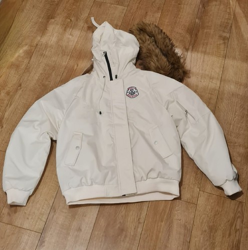 Cream padded winter jacket - ,