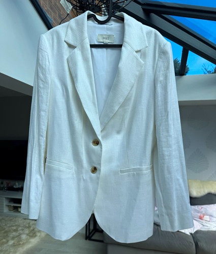 Women white linen - white,