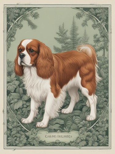 Cavalier king charles vintage - king,