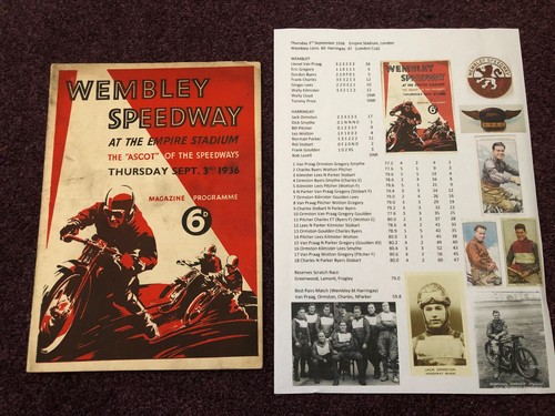 Speedway programme pre war