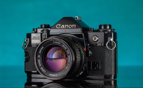 Canon black 35mm film - canon, a-1