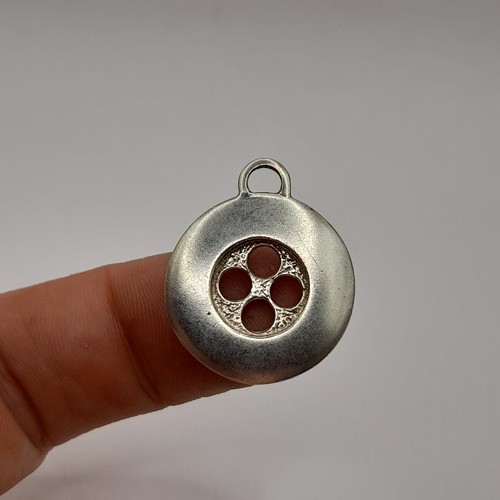 Sterling 925 silver button - sterling,
