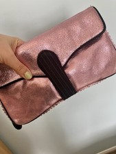 Metallic Pink Clutch Bag by