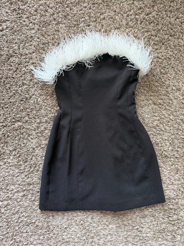 Zara black strapless - black, mini