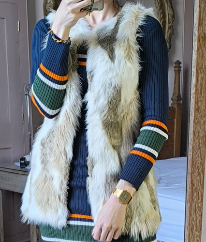 Vintage womans faux - faux, fur