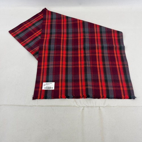 Ladies red tartan shawl - red,