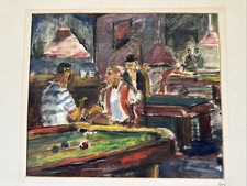 Antique Wpa Painting Pool