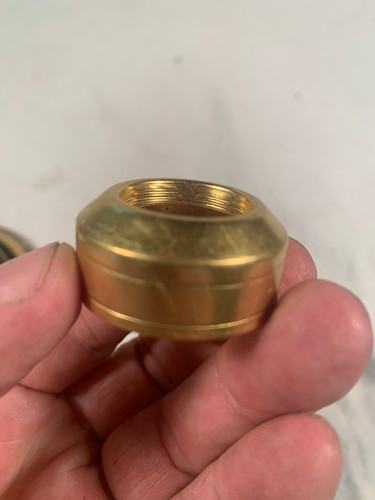 Victorian brass double - ring, no