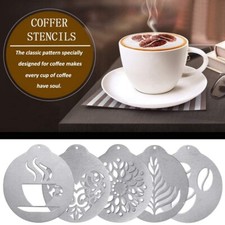Stainless Steel Coffee Stencil Set Coffee Barista  Tools Coffee Decorating Tool