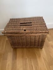 Fishing Creel Basket Logs,Fireside,Toys,Storage,Fishing,Prop.Vintage Wicker