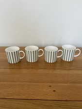 Susie Cooper Regency Stripe Coffee/Espresso Cups x4. Bone China. VGC