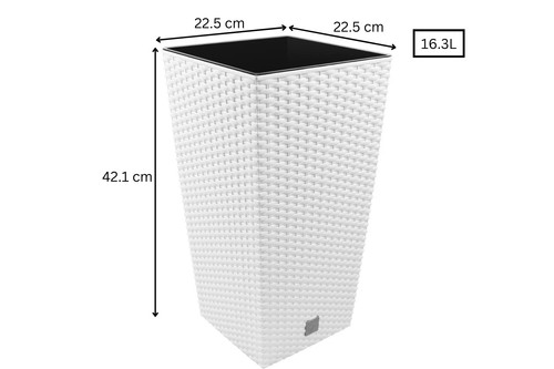 Plant pot square rattan - pot,