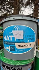 Your Home Matt Interior Emulsion Magnolia 5 Litres – DAMAGED TUB