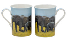 2 x ELEPHANT MUGS, LEONARDO